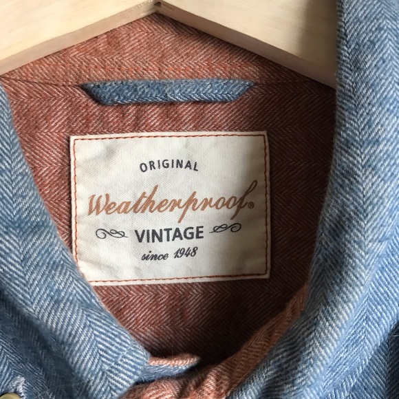 Original Weatherproof Vintage Flannel Large Blue - Picture 5 of 8